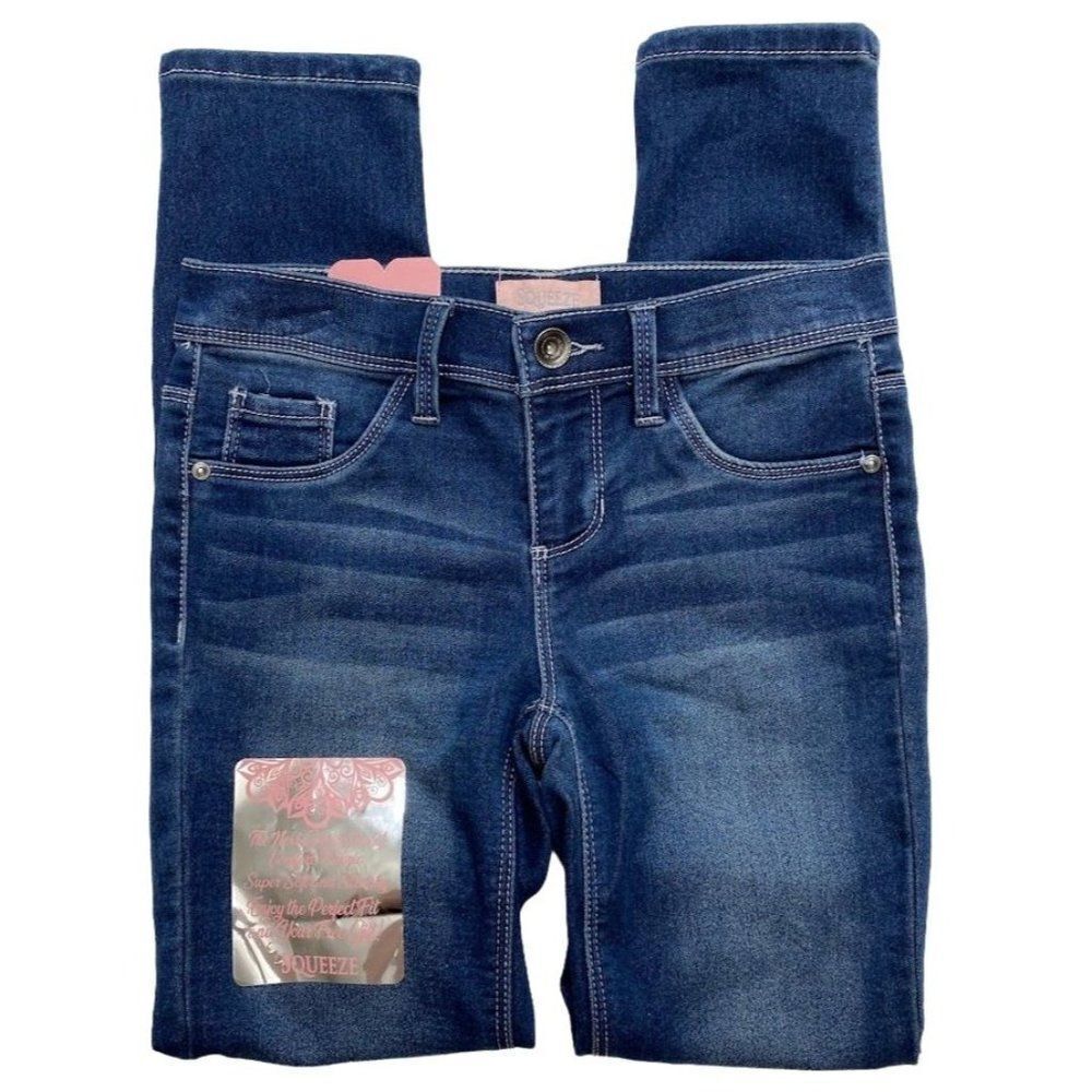 Girls Squeeze Dark Wash‎ Skinny Jeans Sz 8 New